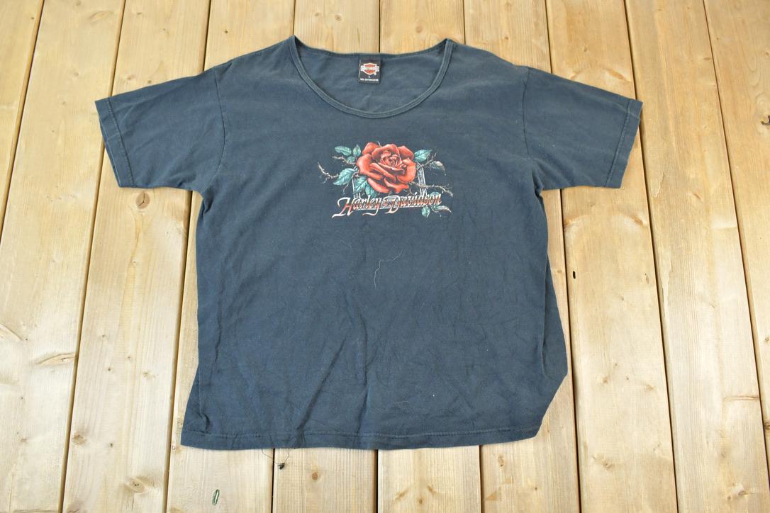 Vintage 1990s Harley Davidson Roses FAB Single Stitch T-Shirt