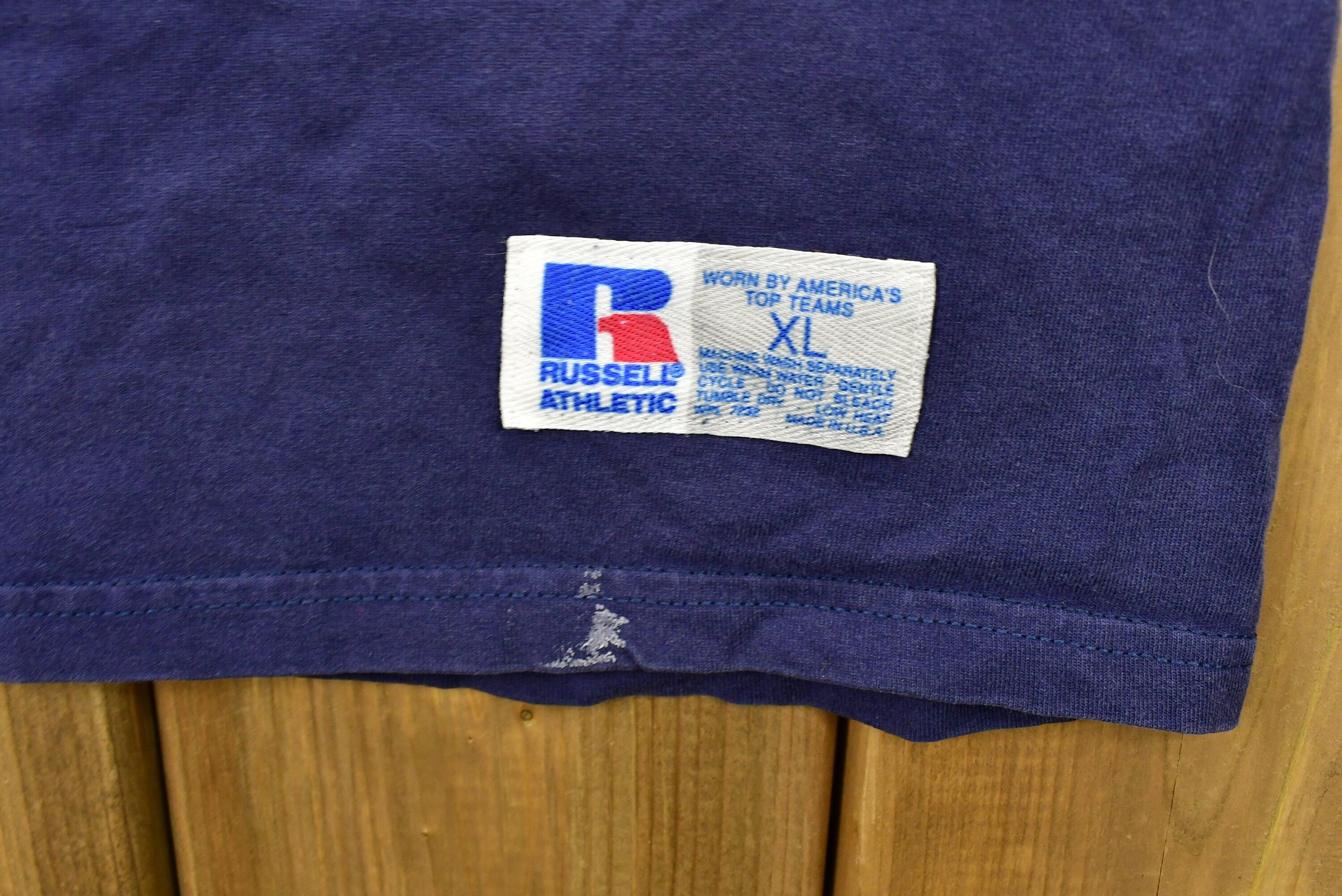 Vintage 1990's University of Michigan State Wolverines Collegiate Jersey T Shirt  Made In USA  NCAA  Sportswear  Russell Athletics