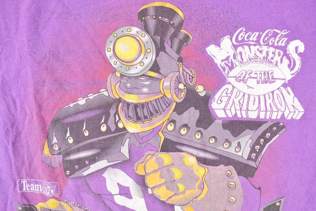 Vintage 1994 Coca Cola Monsters Of The Gridiron Runaway Train NFL T-Shirt Men's L