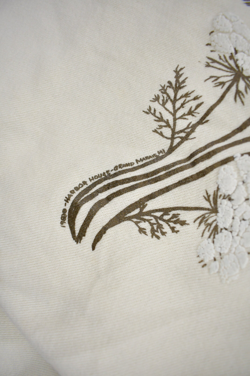 Vintage 1988 Floral Graphic Raglan Crewneck Sweatshirt