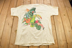 Vintage 1992 Tropical Birds Theme Graphic T-Shirt