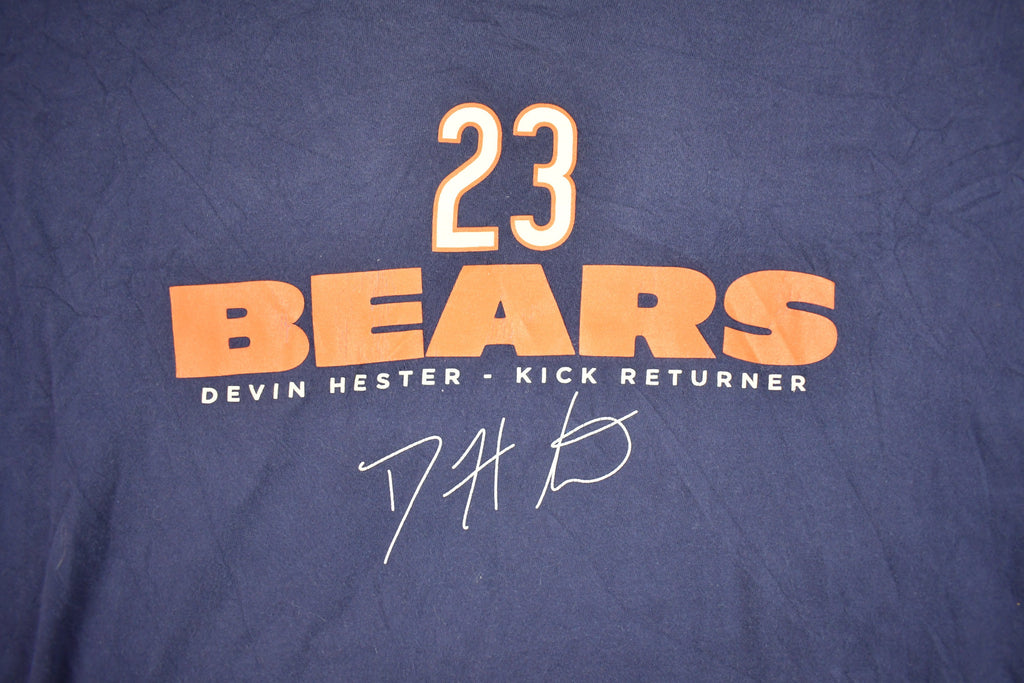 Vintage 2000s Chicago Bears Devin Hester Autograph Graphic T-Shirt