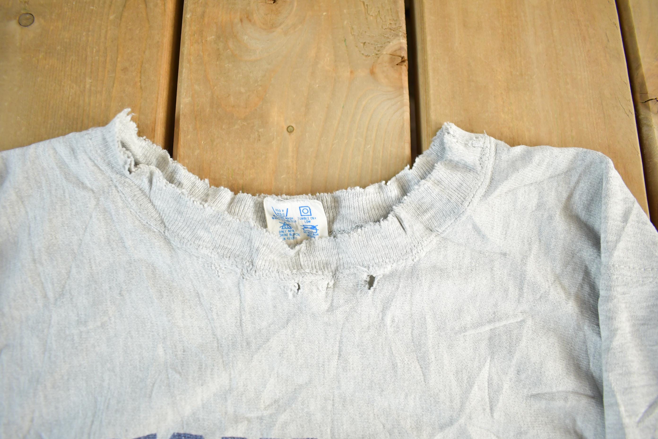 Vintage 1980s University Of Michigan Distressed Champion Reverse Weave Warmup Crewneck Men's XL