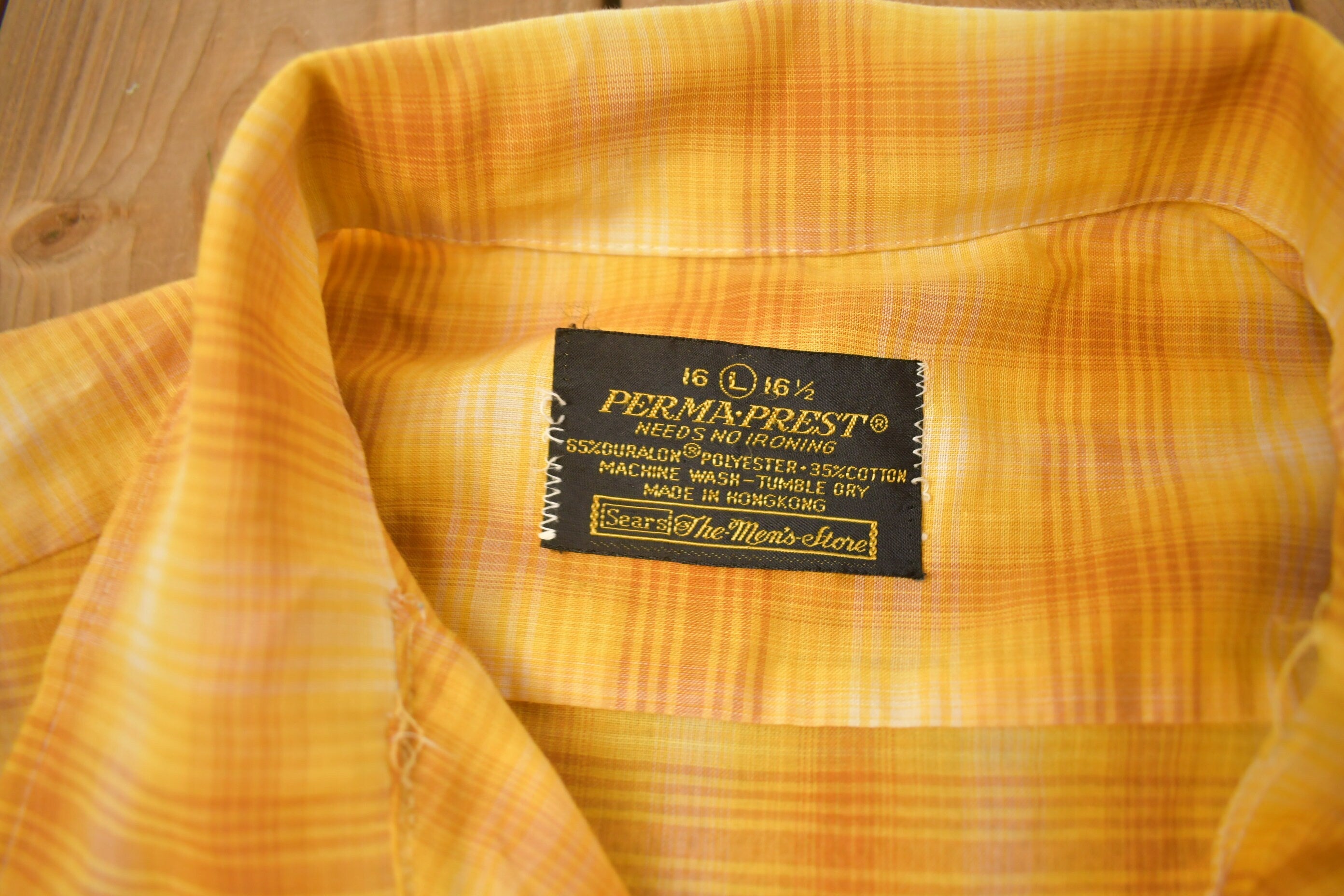 Vintage 1990s Sears Plaid Button Up Shirt