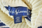 Vintage 1980s Ralph Lauren Knit Abstract Pattern Turtleneck Sweater /