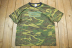 Vintage 1990s Vegetarian Graphic Camouflage T-Shirt