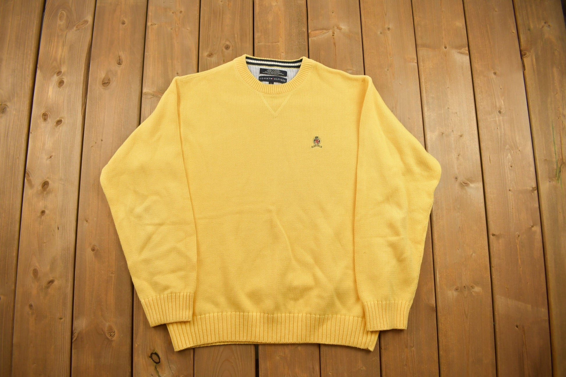 Vintage 1990s Tommy Hilfiger Knitted Crewneck Sweater
