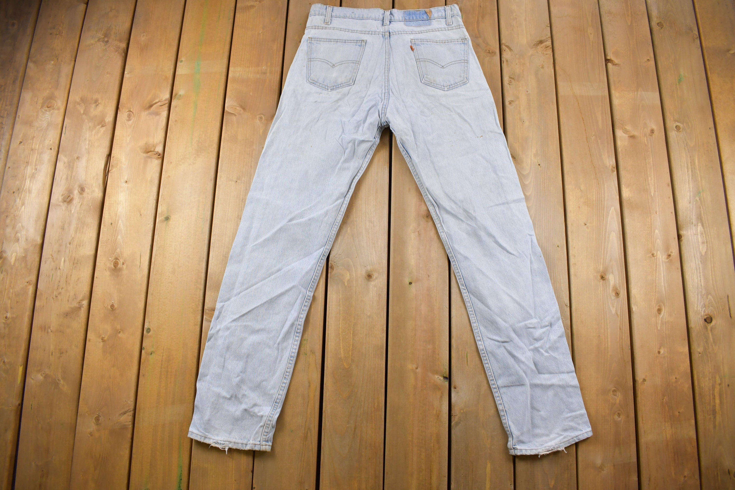 Vintage 1990s Levi's Orange Tab Light Wash Denim Jeans Size 31 x 33