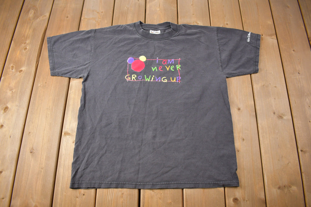 Vintage 1990s I Am Never Growing Up Disney T-Shirt