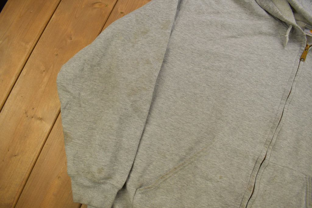 Vintage 1990s Carhartt Grey Zip Up Hoodie
