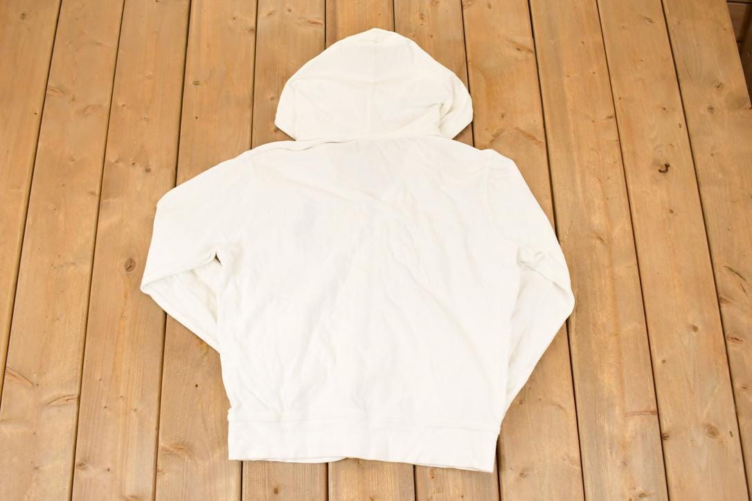 Vintage 1990s Polo By Ralph Lauren Embroidered Horse Logo Full Zip Hoodie Sweatshirt Men's M