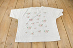 Vintage 1990s Single Stitch French Flower Graphic T-Shirt