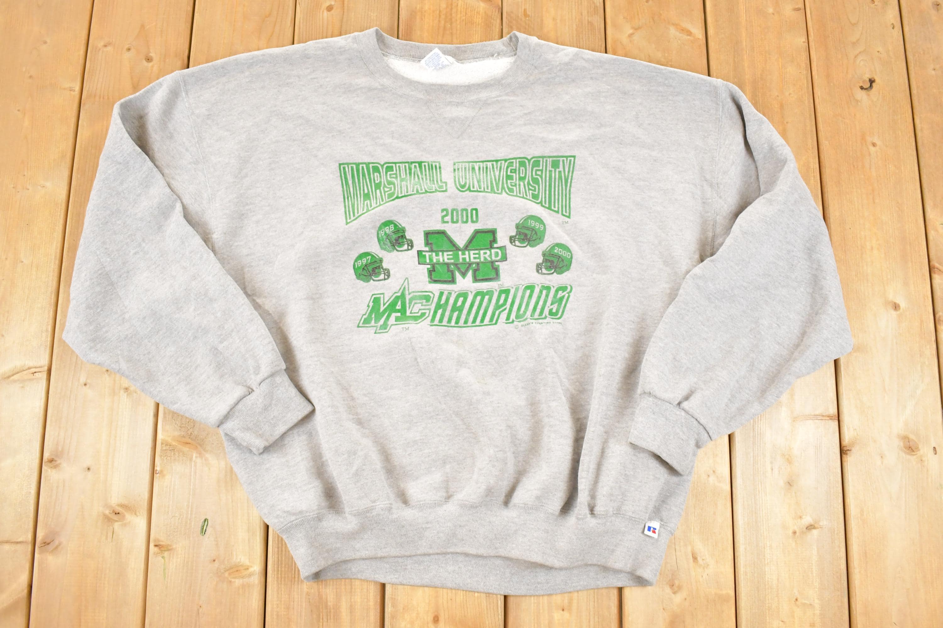 Vintage 2000 Marshal University The Herd Crewneck Mens XL