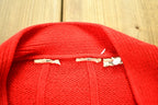 Vintage 1980s Red Knitted Cardigan Sweater