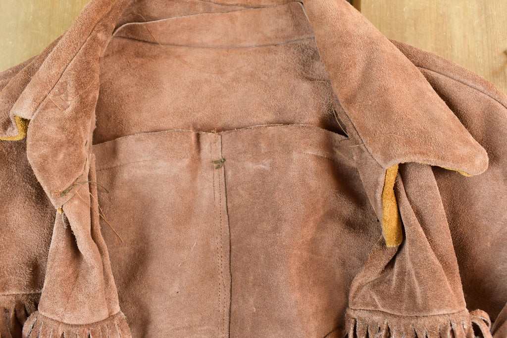 Vintage 1950s Fringe Leather Jacket Made In USA