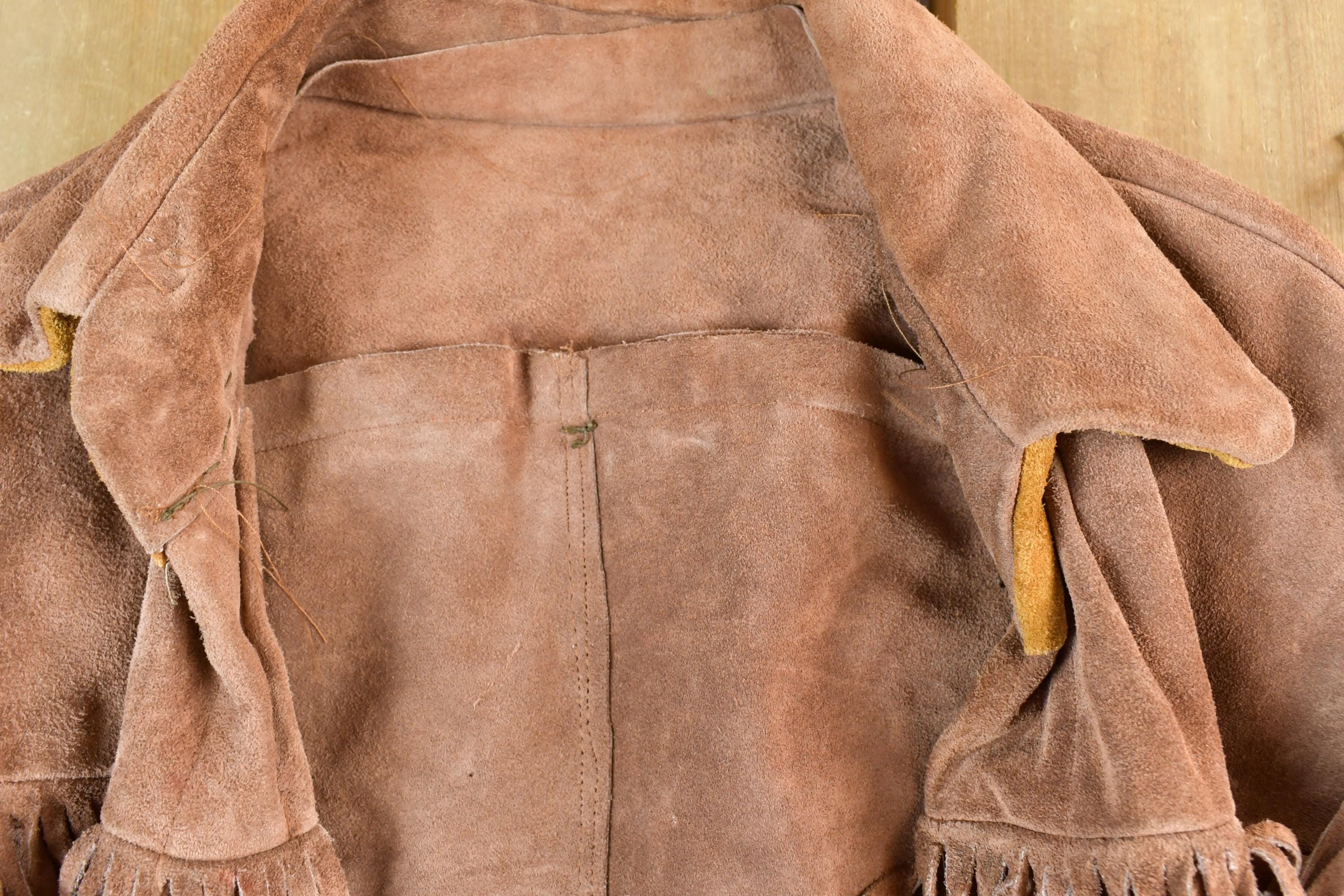 Vintage 1950s Fringe Leather Jacket Made In USA