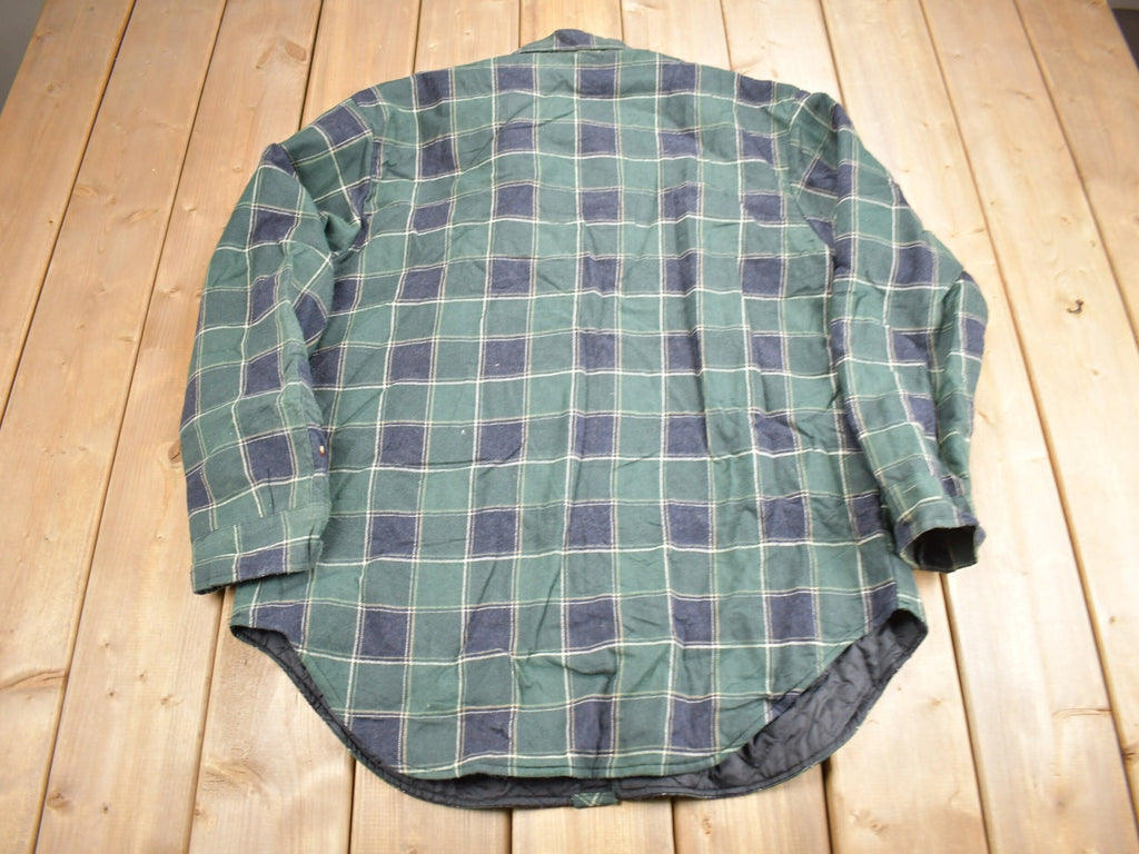 Vintage 1990s Basic Editions Quilted Plaid Jacket