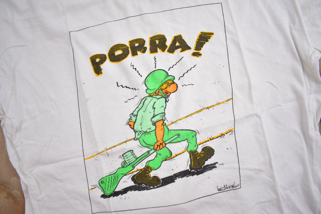 Vintage 1980s Porra Soldier Graphic T Shirt