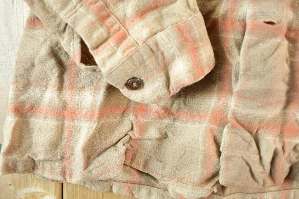Vintage 70s Pendleton Plaid Wool Flannel Shirt - USA Made M