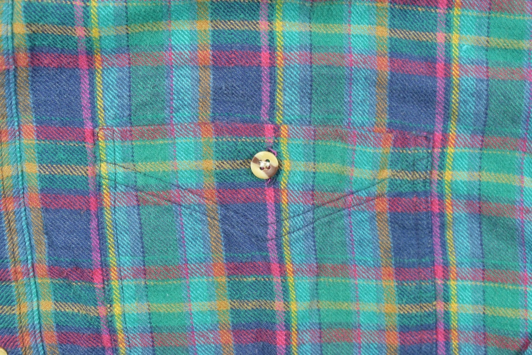 Vintage 1990s Flannel Button Up Shirt