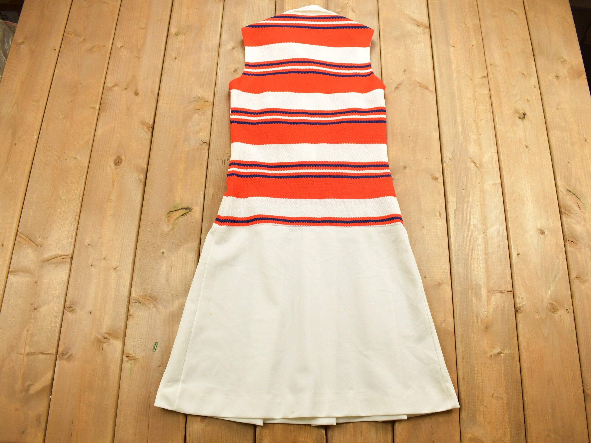 Vintage 1980s Women's Striped Dress
