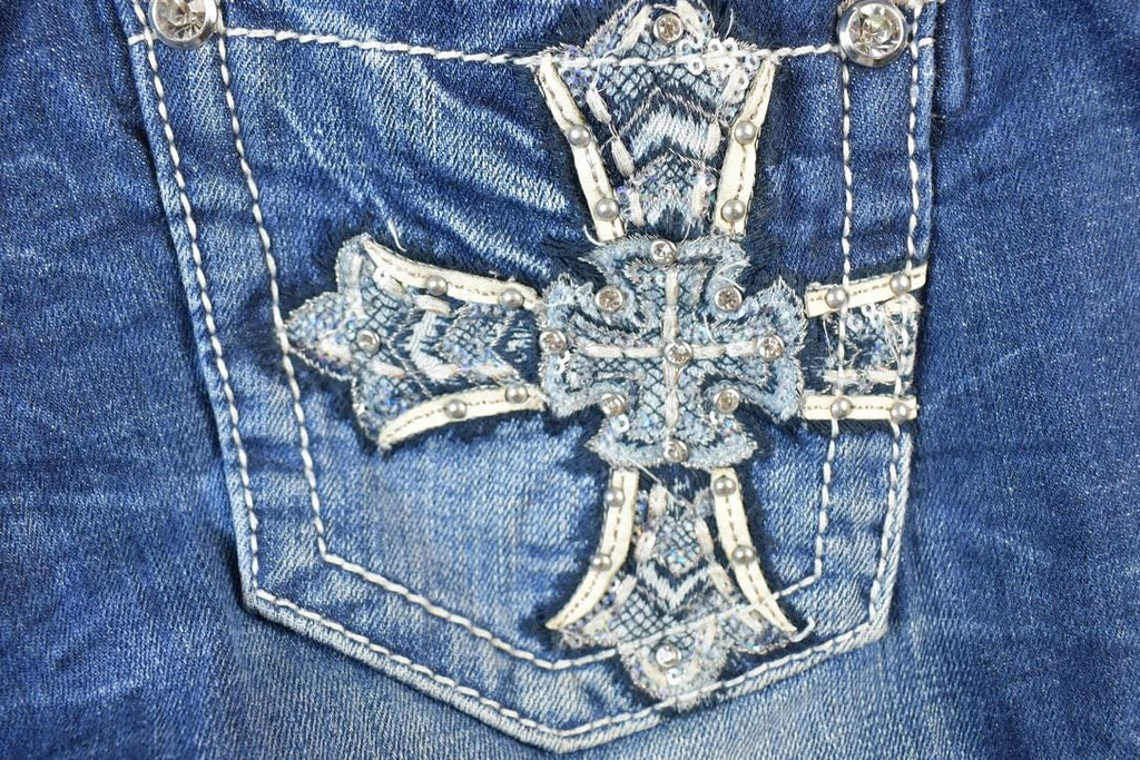Vintage Y2K Miss Me Bedazzled Skinny Jeans Size 29x26