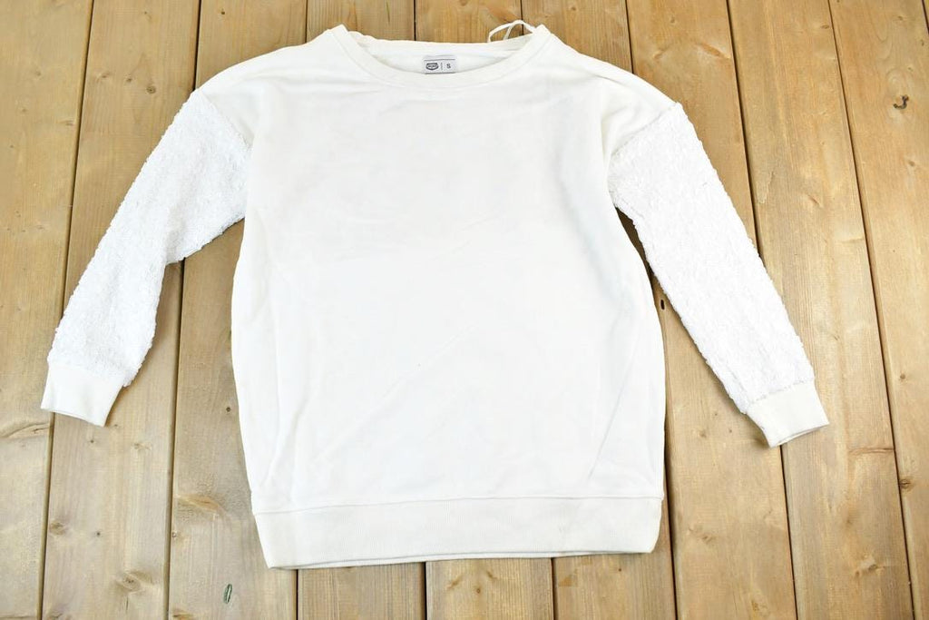 Y2K Crocker White Crew Neck Sweater