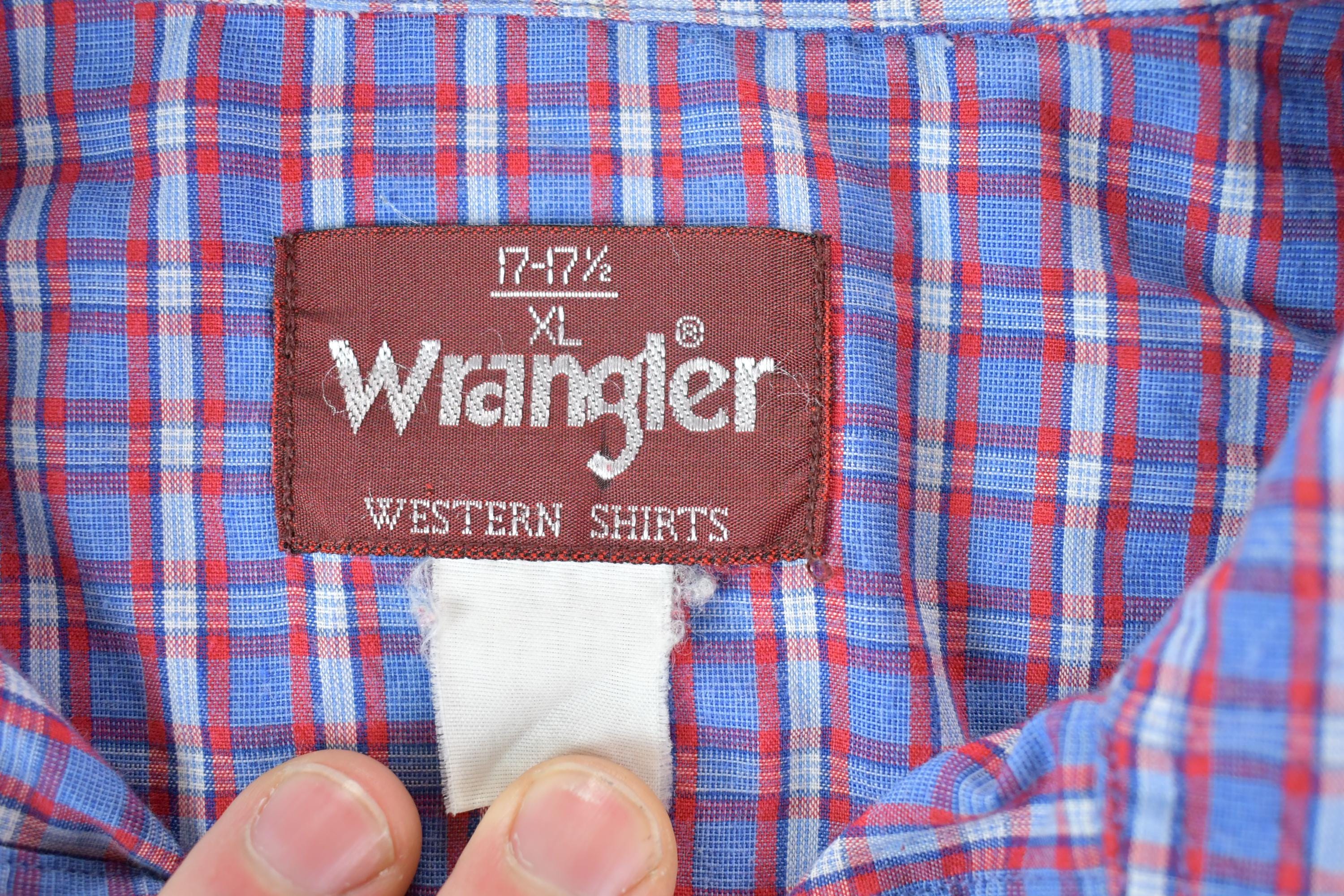 Vintage 1990s Wrangler western Shirts Button Up Shirt Men's XL