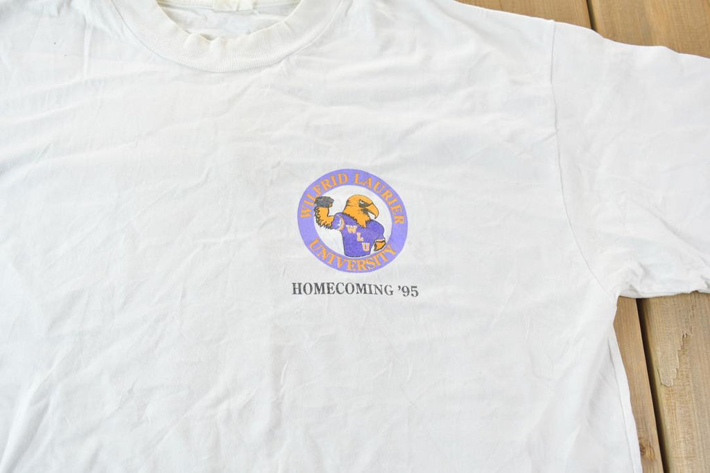 Vintage 1995 Wilfrid Laurier Homecoming Collegiate Graphic T-Shirt