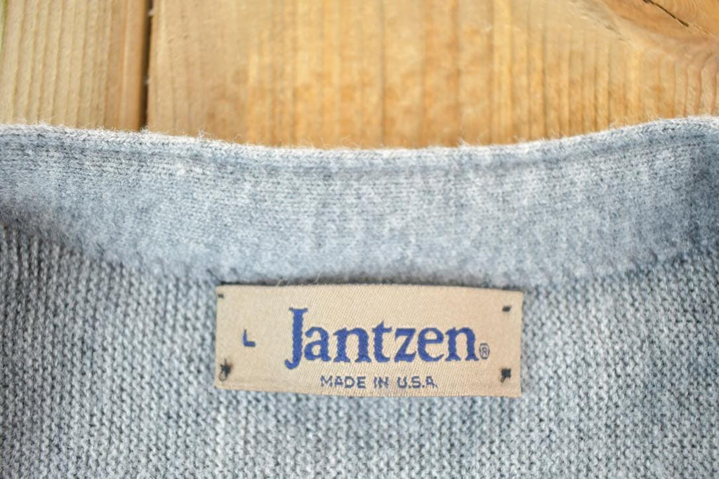 Vintage 1970s Jantzen Knit Cardigan Sweater Mens L