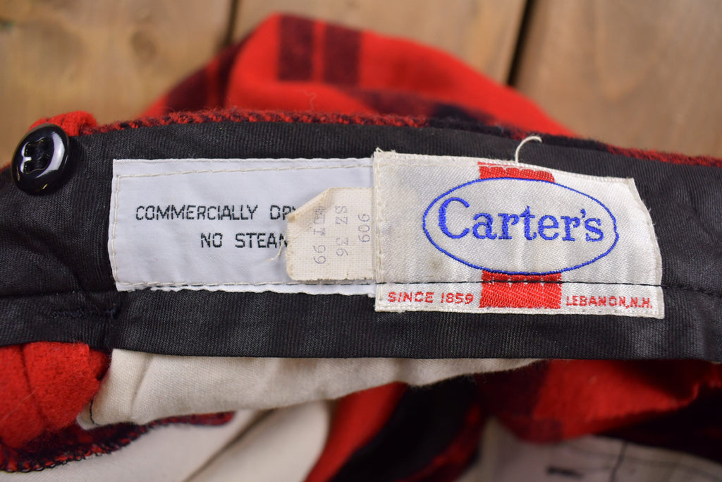 1980s Vintage Lumberjack Plaid Wool Jogger Trousers 36 x 30