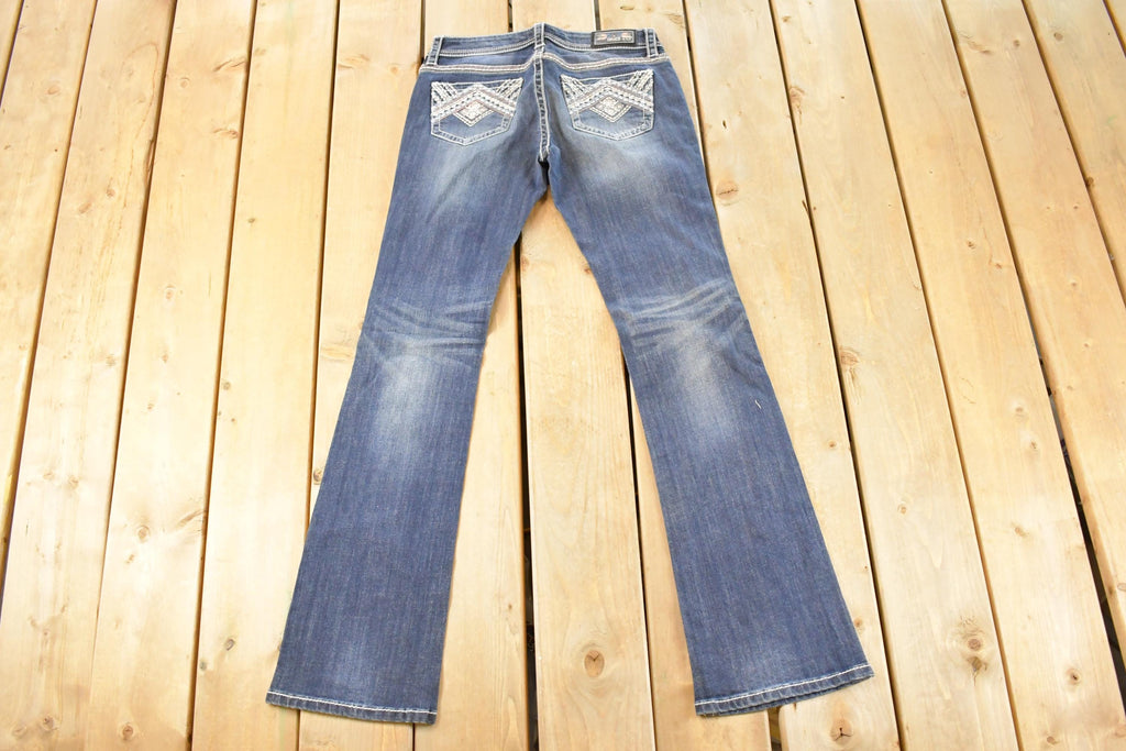 Vintage Deadstock Y2K Grace LA Bedazzled Low Rise Jeans Women's Size 27x32