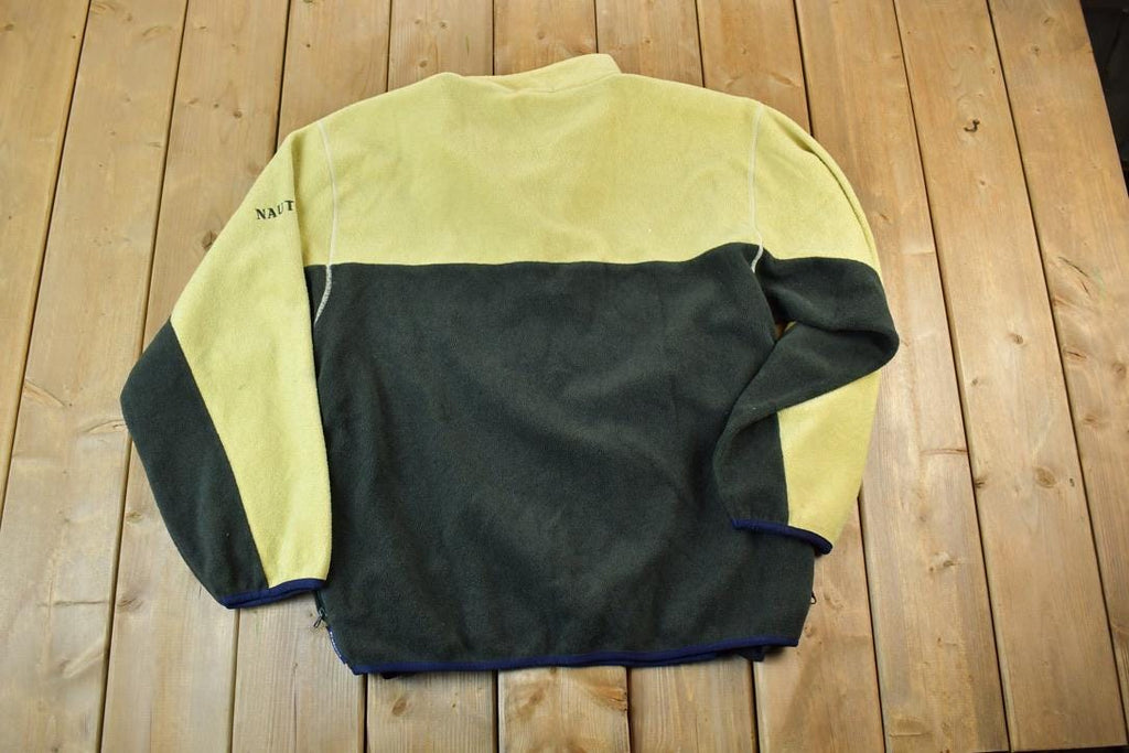 Vintage 1990s Nautica Fleece Quarter Zip Sweater / Outdoorsman / 90s Sweater / Streetwear / Hiking / Fleece Zip up