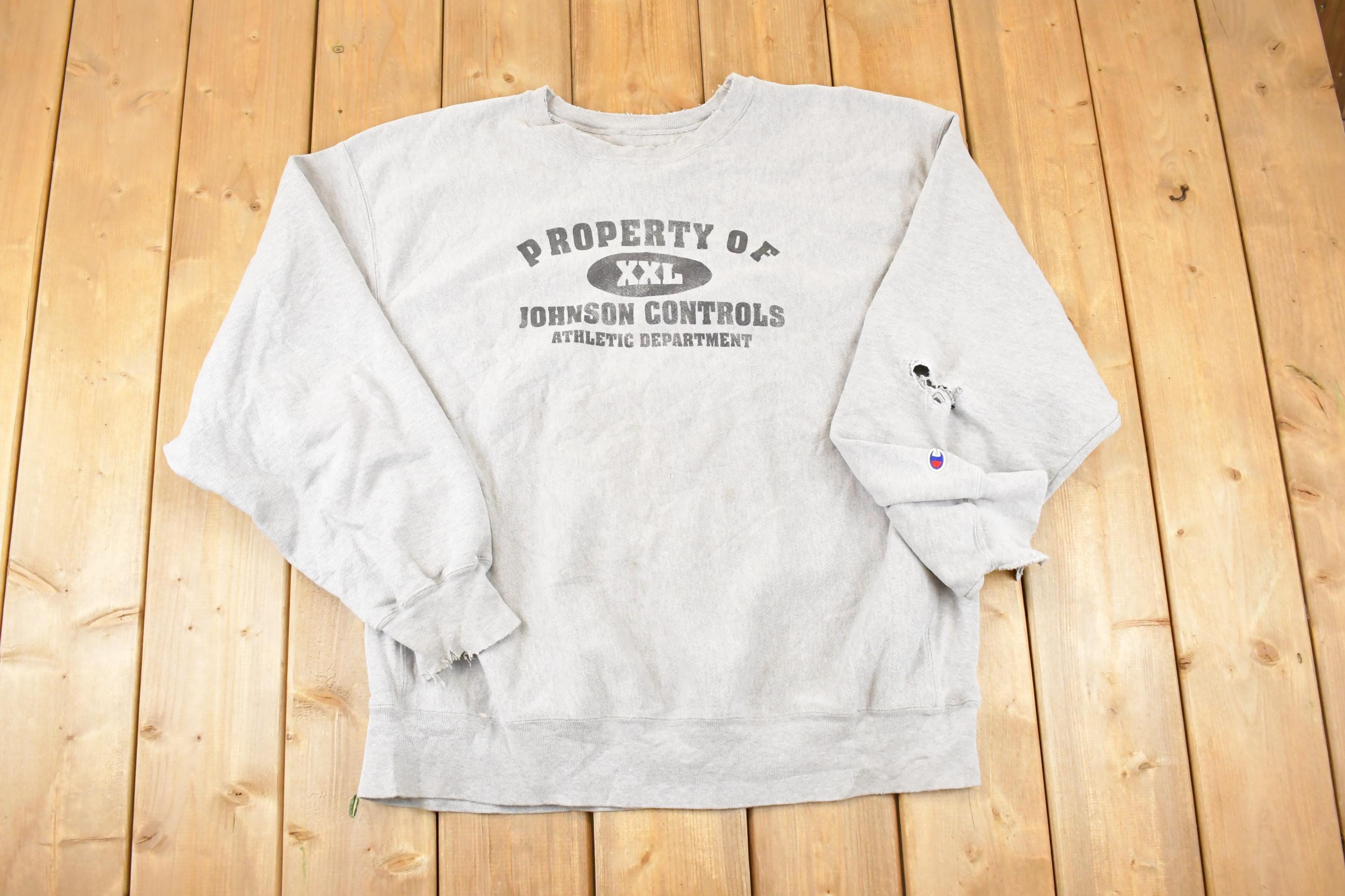 Vintage Y2K Johnson Controls Champion Reverse Weave Crewneck Sweatshirt Mens XL