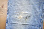 Vintage 1980s Distressed Lee Denim Jeans Made In USA Size 34x30