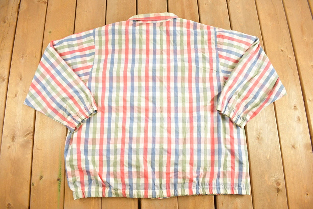 Vintage 1990s Francisca Plaid Button Up Jacket