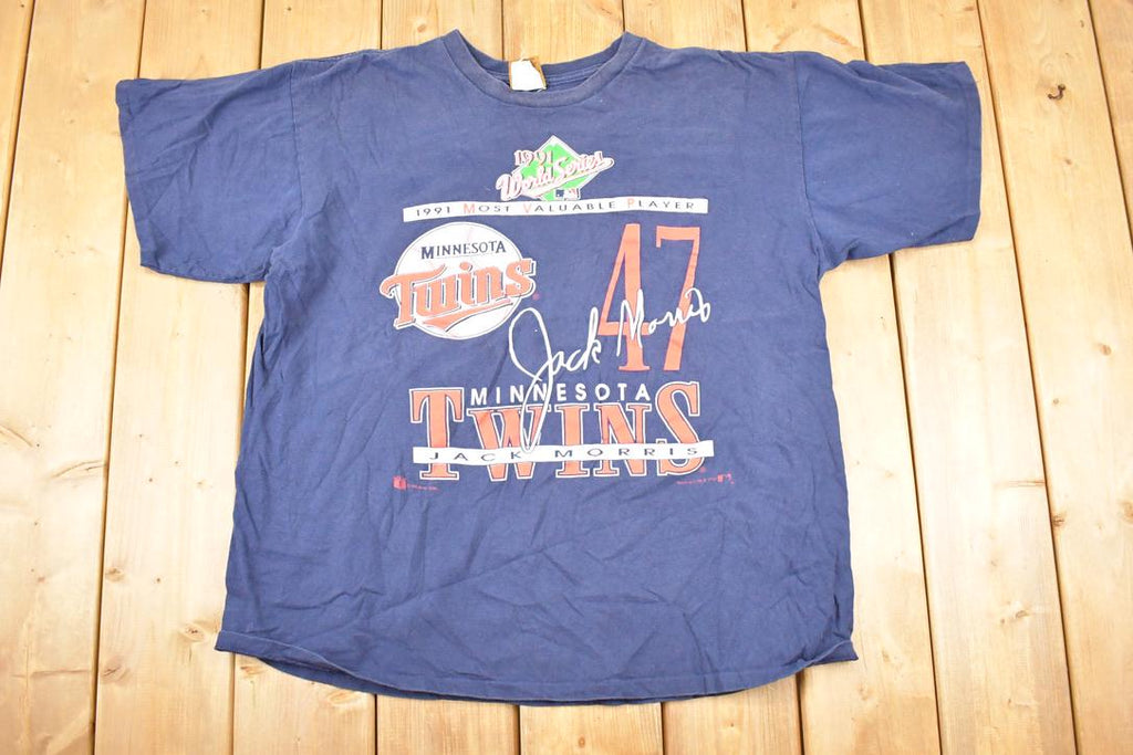 Vintage 1991 Nutmeg Mills Minnesota Twins World Series MLB T-Shirt Men's XL