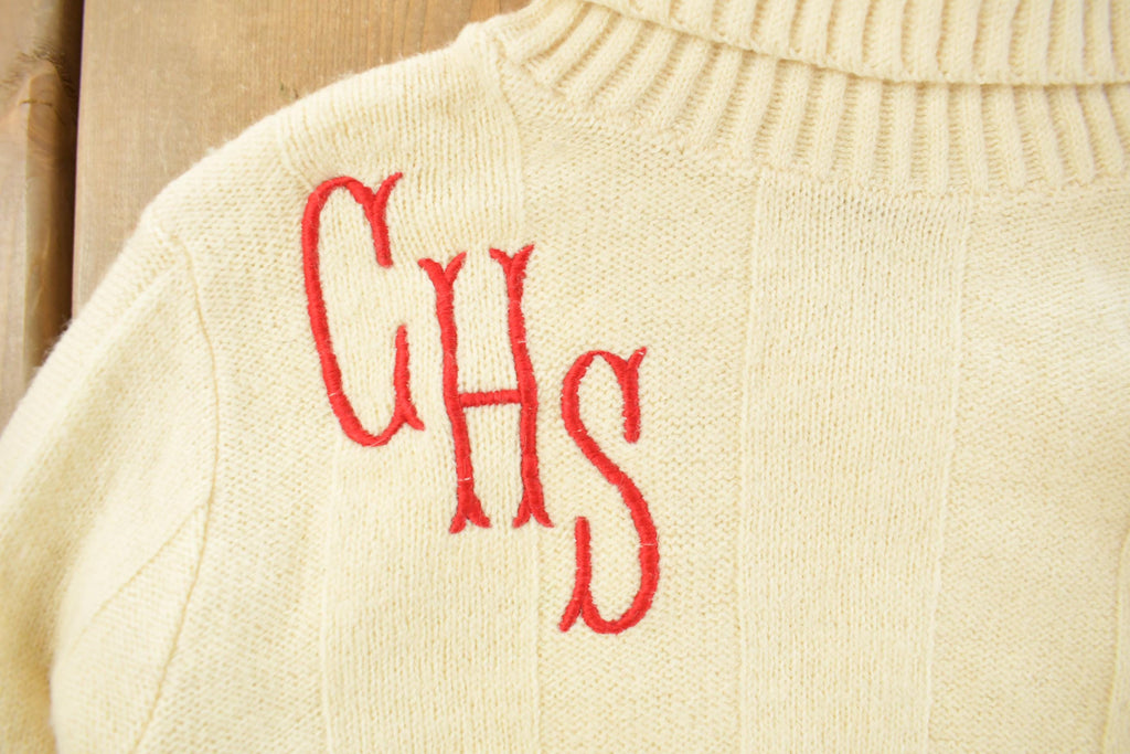 Vintage 1950's Garland Sheltie Mist Collegiate Knit Turtleneck Sweater Women's S