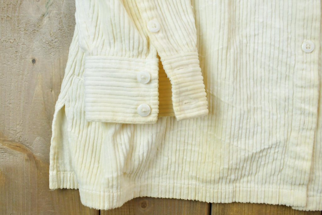 Vintage 1990s Croft Barrow Ribbed Blank Button Up Shirt