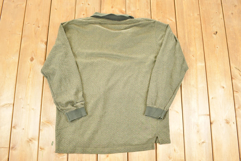 Vintage 1990s Bert Pulitzer Quarter Button Up Shirt Mens M