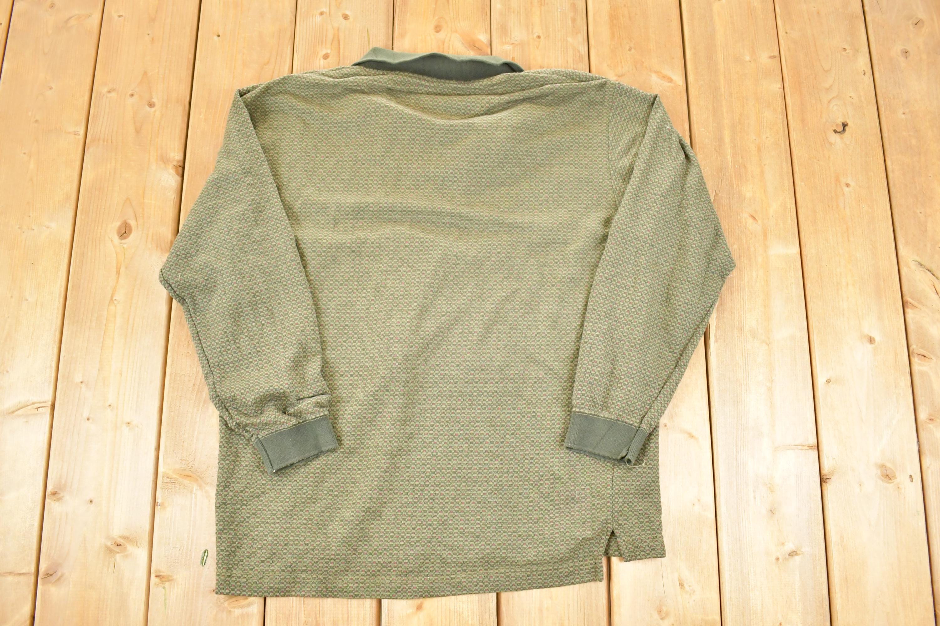 Vintage 1990s Bert Pulitzer Quarter Button Up Shirt Mens M