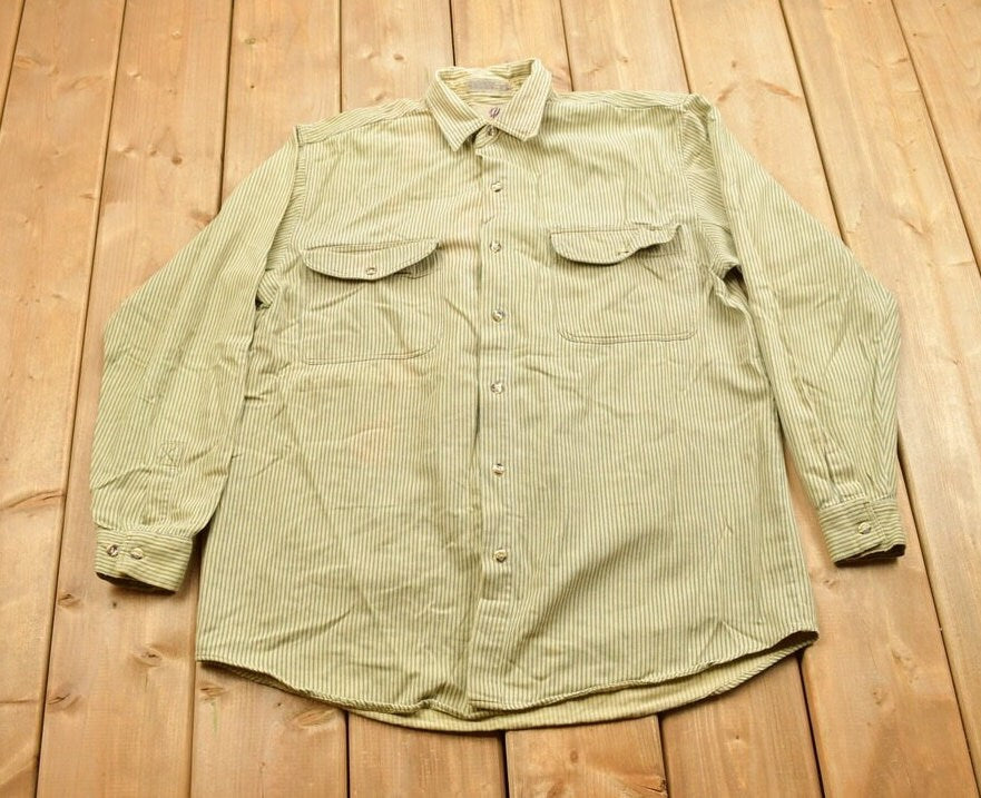 Vintage 1990s Denver Hayes Striped Button Up Shirt