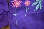 Vintage 1990s Floral Graphic Quarter Button Sweater
