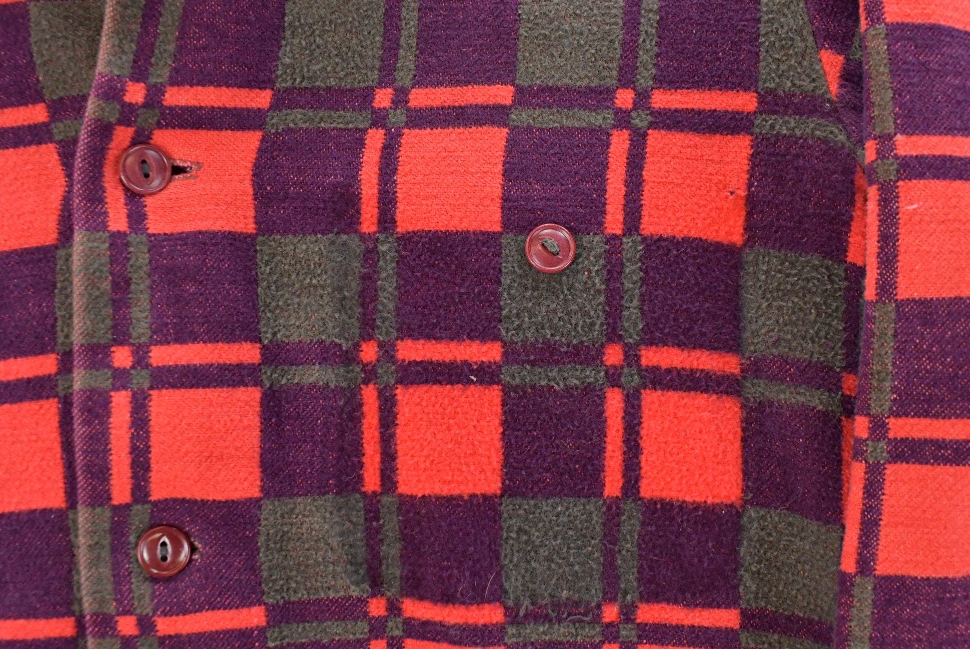 Vintage 1960s Champion Button Up Plaid Flannel Trucker Shirt Men's Small  Vintage Champion  True Vintage