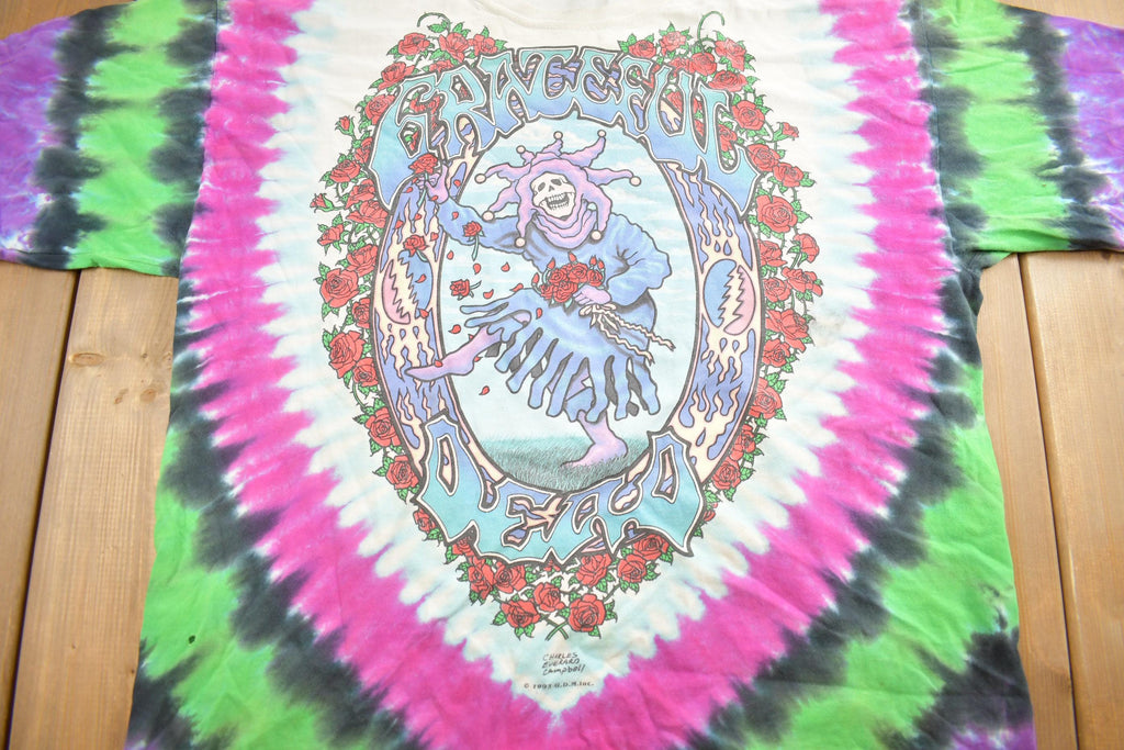 Vintage 1993 Grateful Dead All Over Print Tie Dye T-shirt Made In USA