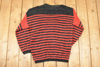 Vintage 1990s American Pride Sparkly Christmas Knit Crewneck Sweater Women's L