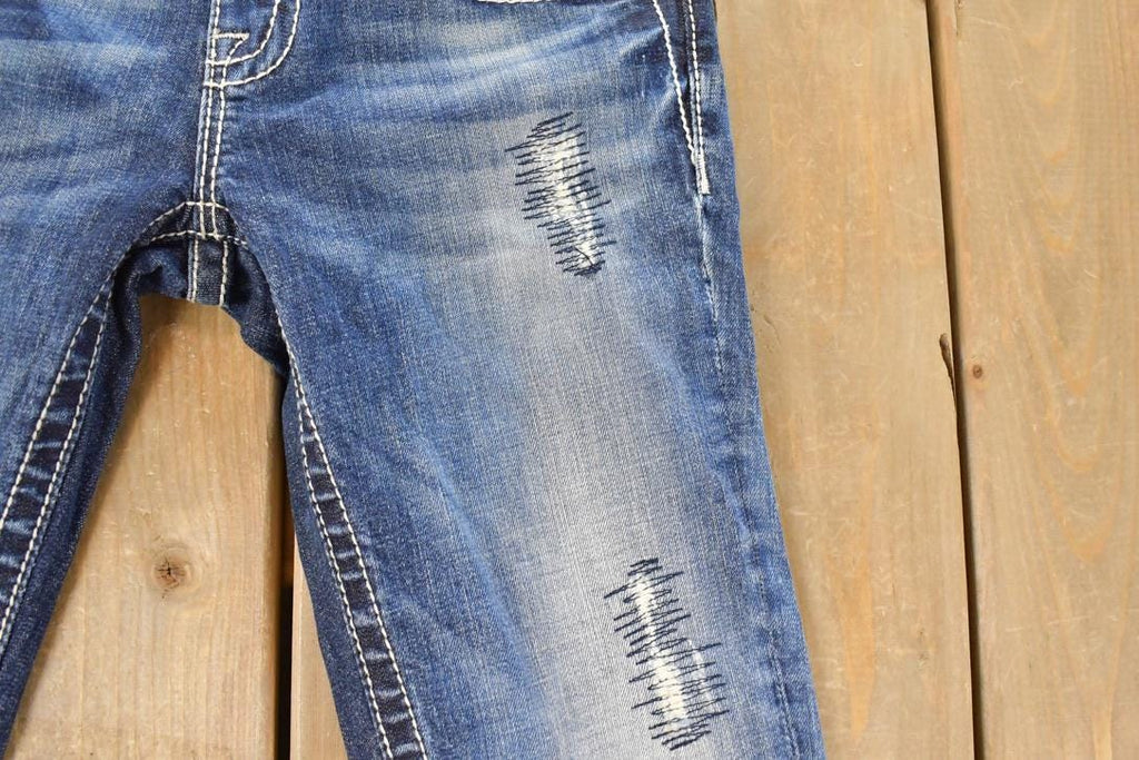 Vintage Deadstock Y2K Miss Me Bedazzled Low Rise Jeans Women's Size 26x31