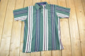 Vintage 1990s Arrow Tournament Striped Button Up Polo Style Shirt