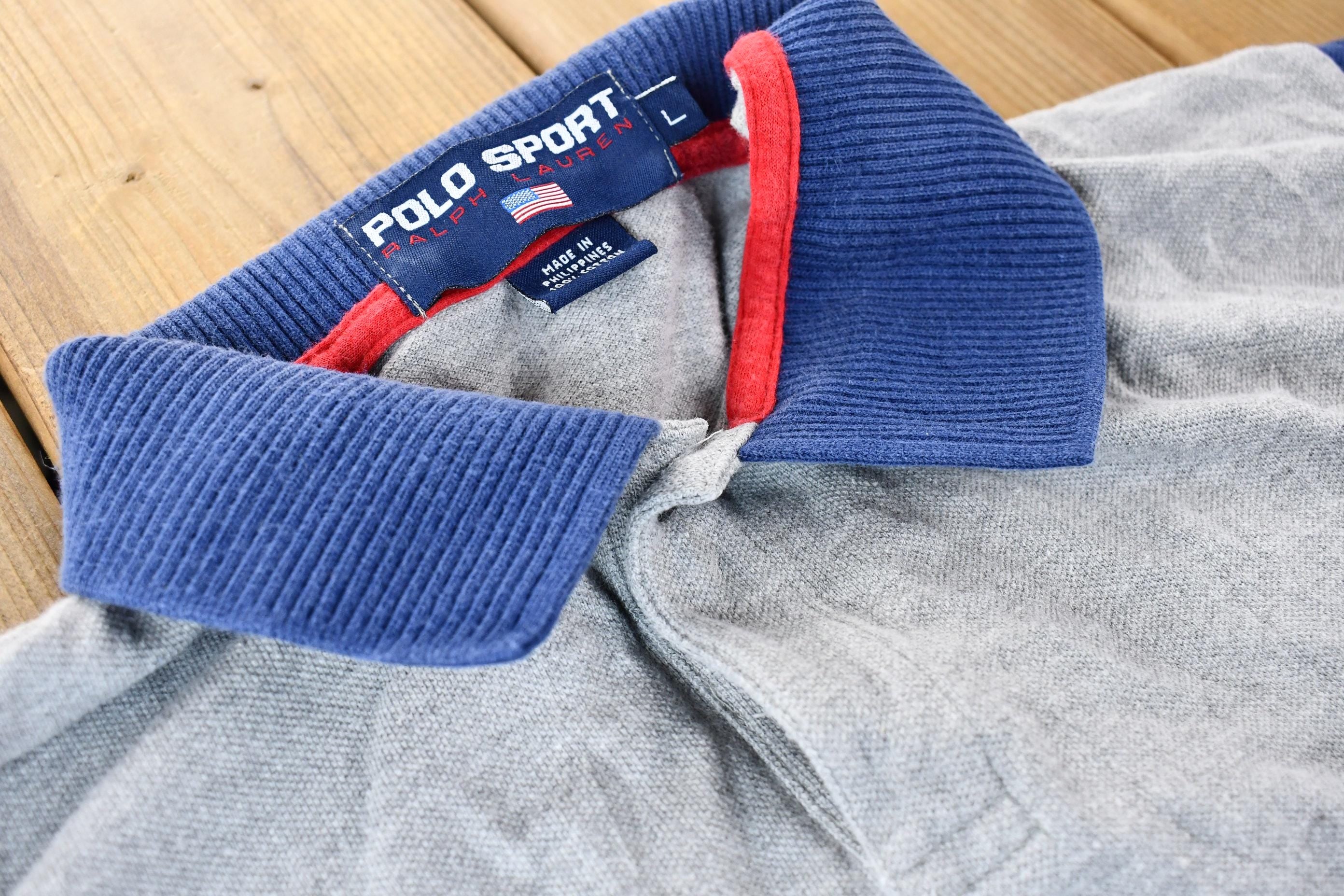 Vintage 1990s Ralph Lauren Polo Sport Color Block Shirt