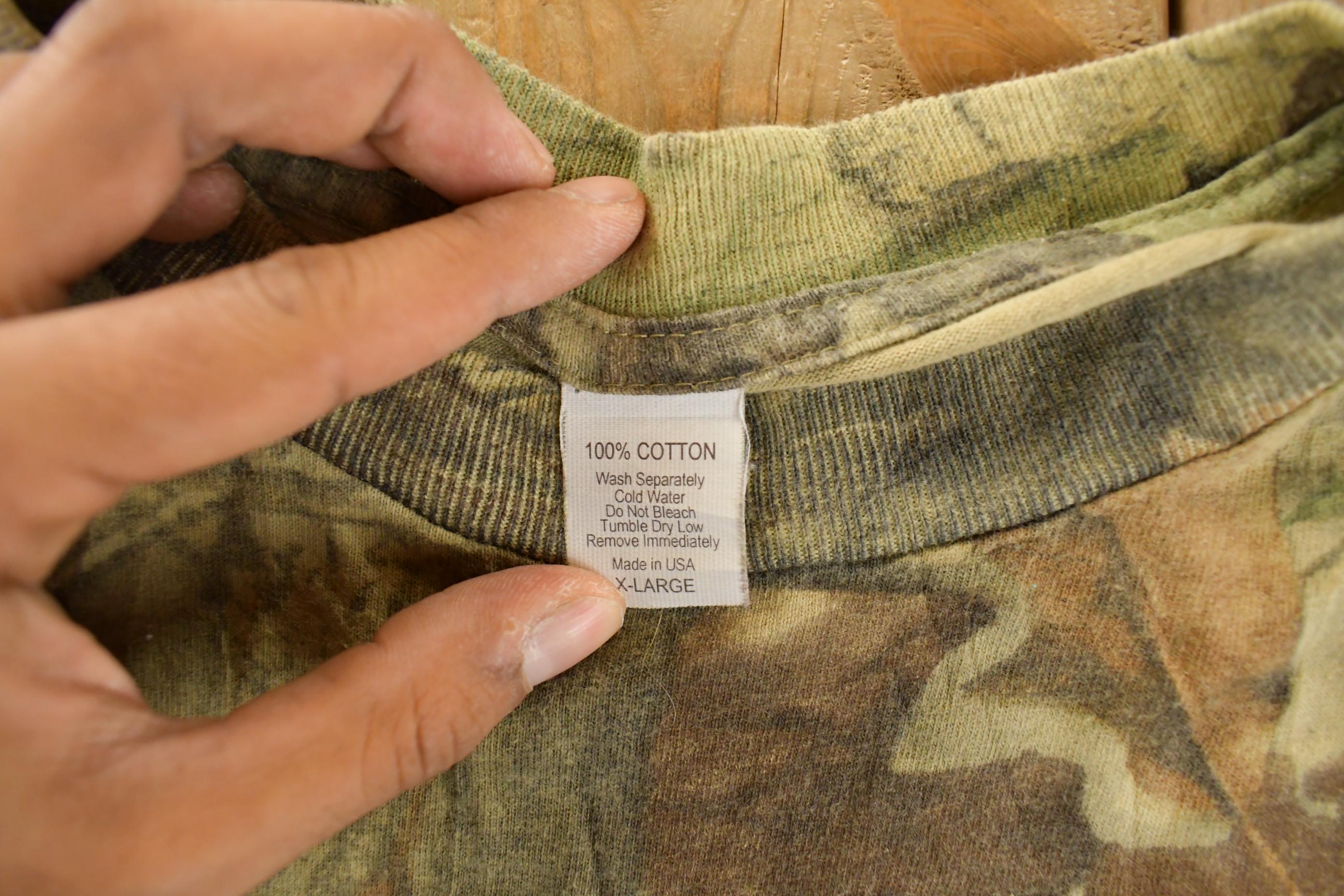 Vintage 1990s Tree Camo Long Sleeve T-Shirt Men's XL